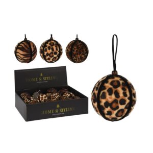 Elegancka bombka panterka – nowoczesna ozdoba choinkowa 8 cm