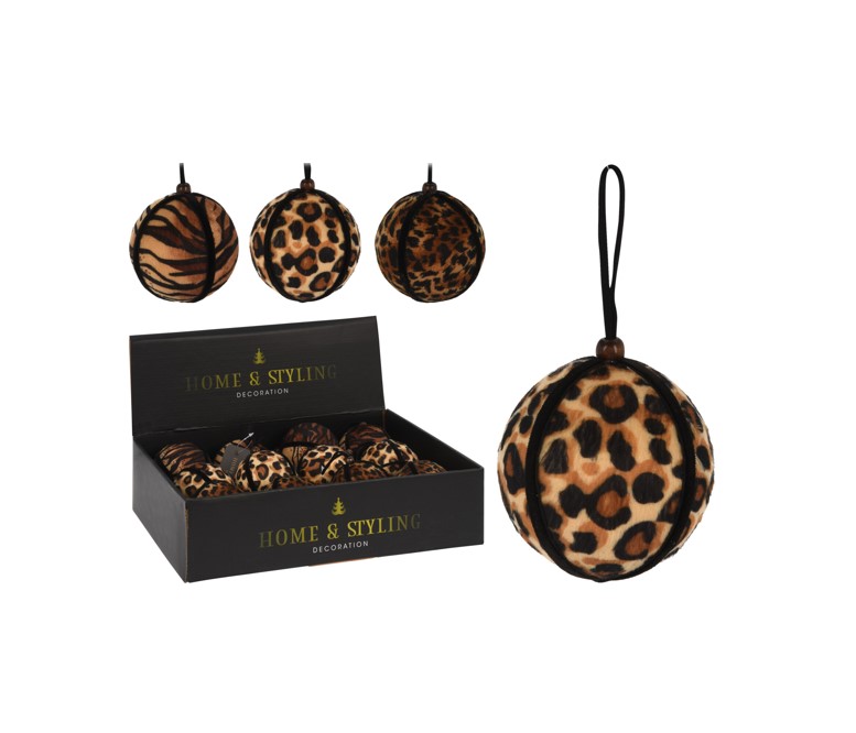 Elegancka bombka panterka – nowoczesna ozdoba choinkowa 8 cm