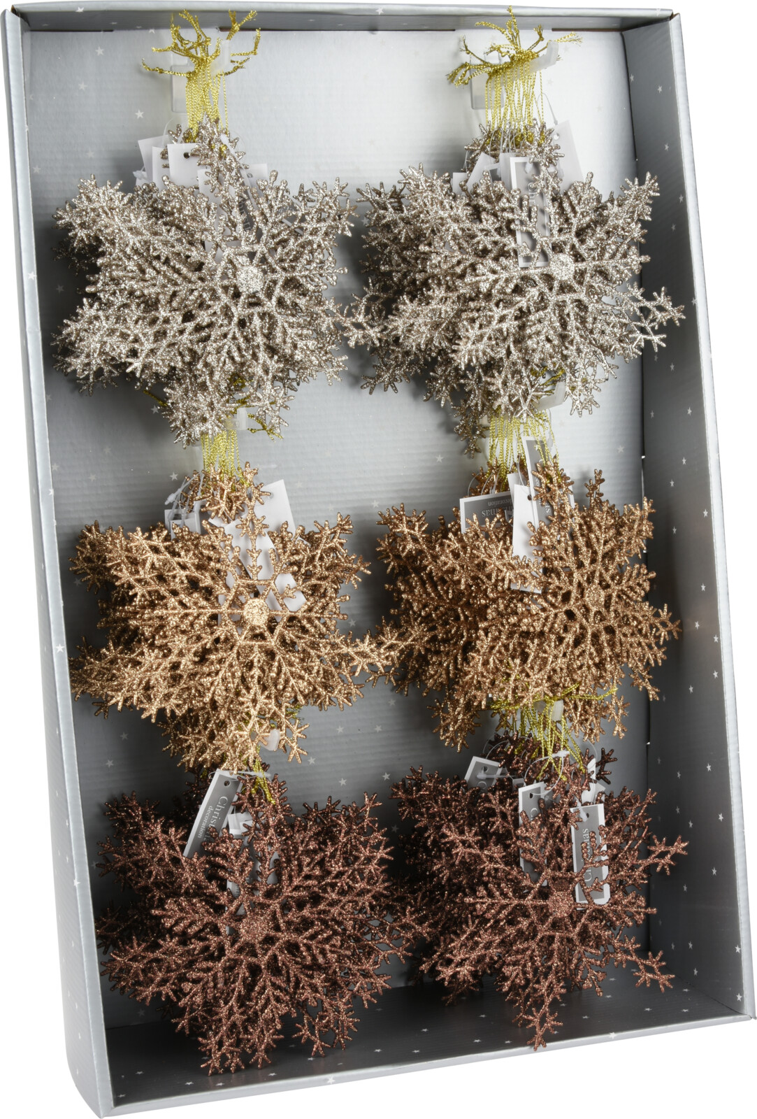 Świąteczna ażurowa śnieżynka z brokatem – dekoracja choinkowa