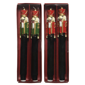 Zestaw 2 świec Dziadek do Orzechów świąteczna dekoracja stołu i wnętrza