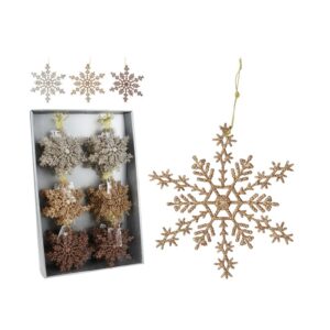 Świąteczna ażurowa śnieżynka z brokatem – dekoracja choinkowa