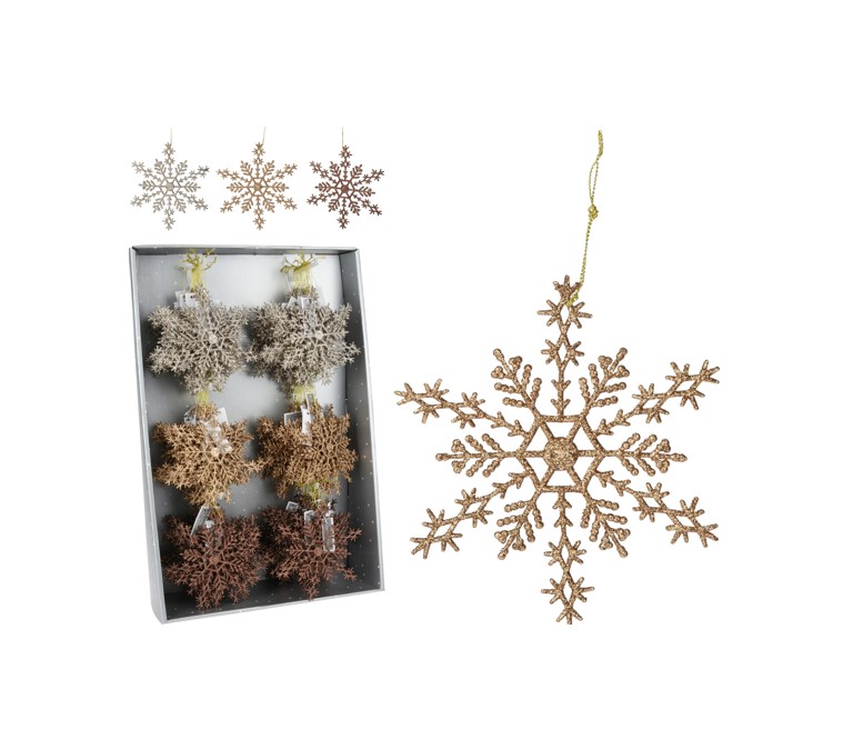 Świąteczna ażurowa śnieżynka z brokatem – dekoracja choinkowa