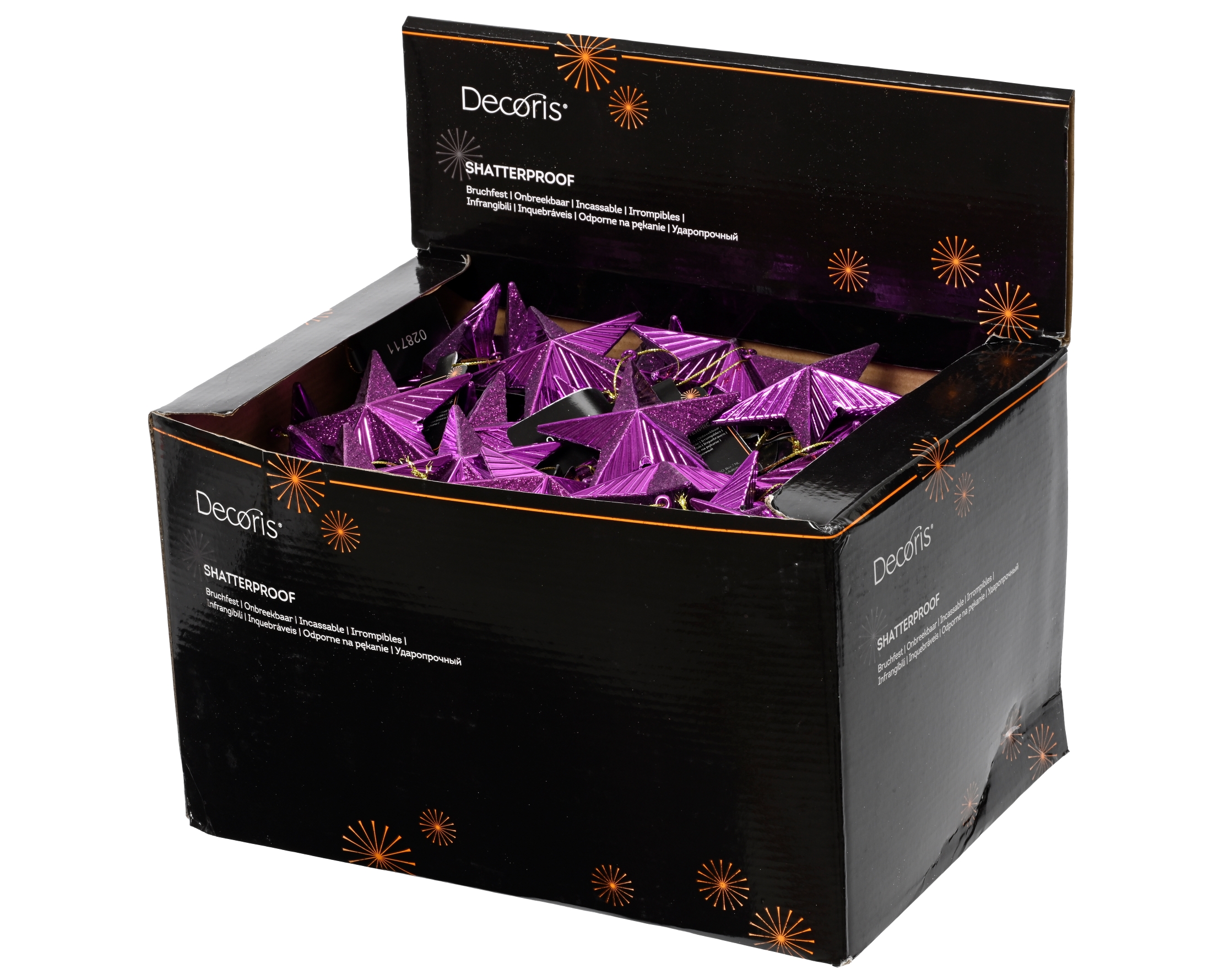 Plastikowa gwiazda 3D różowa – świąteczna zawieszka dekoracja choinkowa