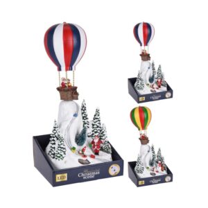 Świecący balon z Mikołajem LED – świąteczna dekoracja do domu