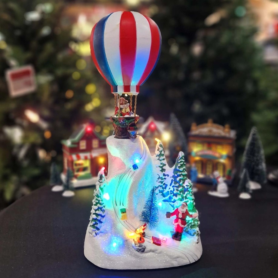 Świecący balon z Mikołajem LED – świąteczna dekoracja do domu