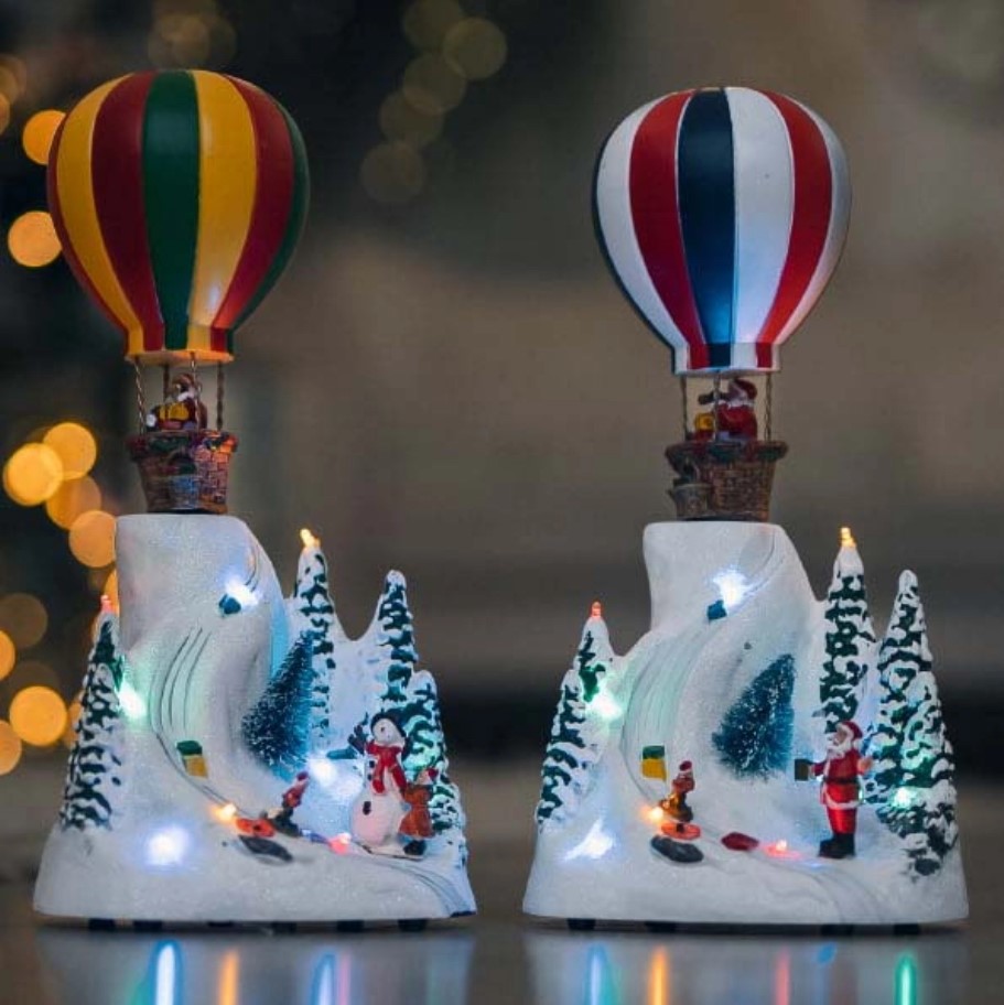 Świecący balon z Mikołajem LED – świąteczna dekoracja do domu