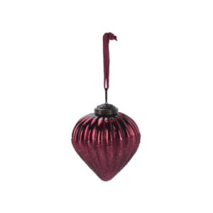 Szklana bombka bożonarodzeniowa burgund 8 cm – elegancka ozdoba świąteczna