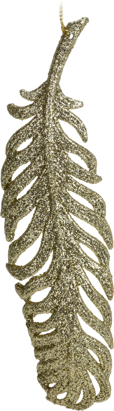 Elegancka złota zawieszka świąteczna – brokatowy renifer, choinka, liść