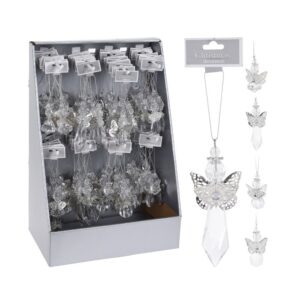 Kryształowa zawieszka Aniołek z skrzydłami dekoracja choinkowa