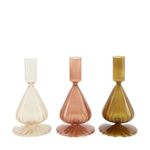 Świecznik szklany przezroczysty 8x8x16 cm – nowoczesny i elegancki