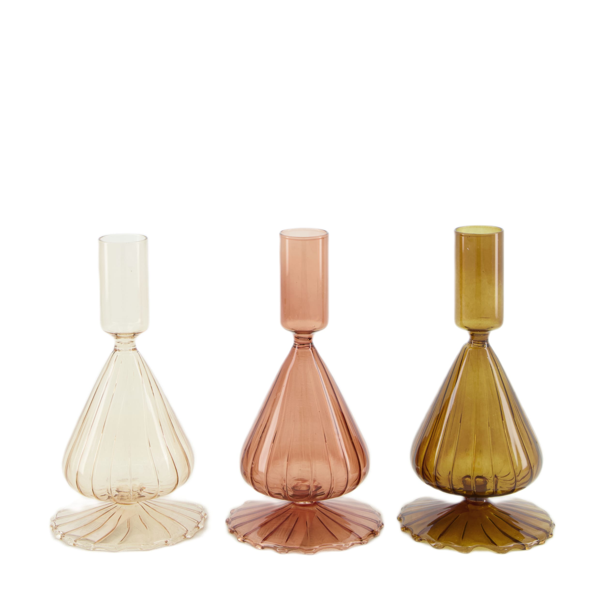 Świecznik szklany przezroczysty 8x8x16 cm – nowoczesny i elegancki