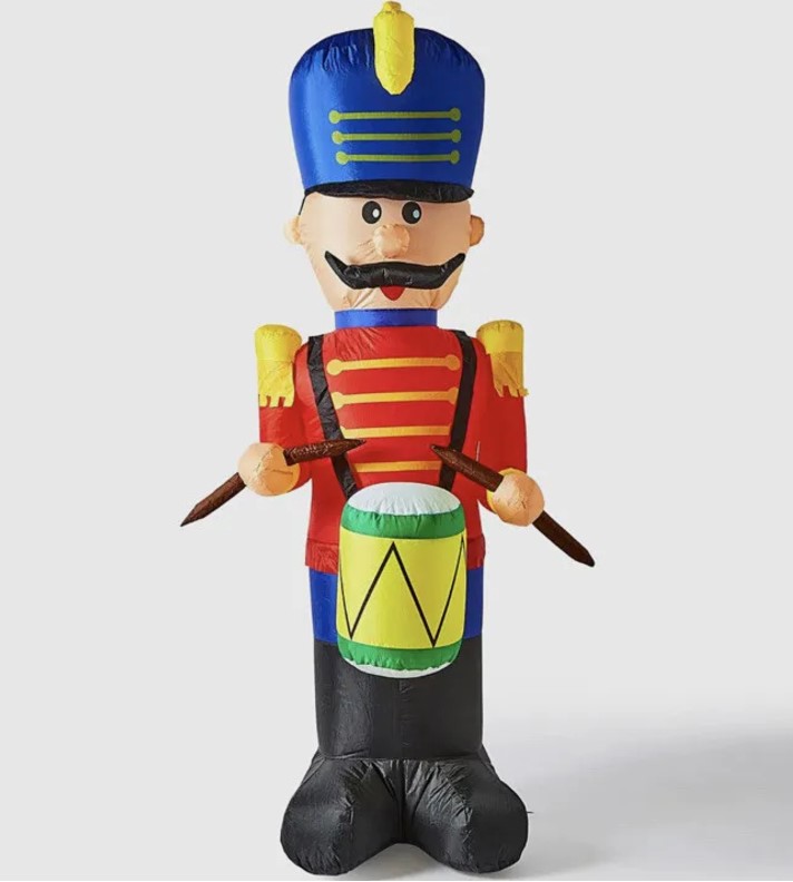 Nadmuchiwana świąteczna dekoracja Dziadek do orzechów LED 355 cm