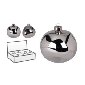 Szklana bombka lustrzana nieregularna antracyt – ozdoba świąteczna glamour