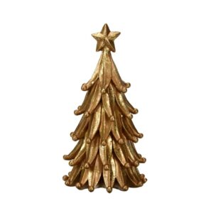 Gliniana złota choinka dekoracja świąteczna Boże Narodzenie prezent 21 cm