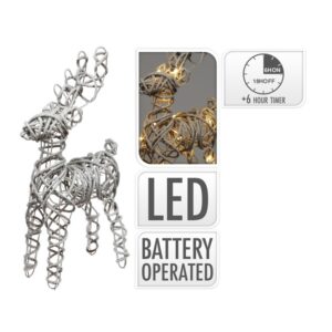 Ratanowy renifer LED 50 cm świąteczny dekoracja zimowa świetlna