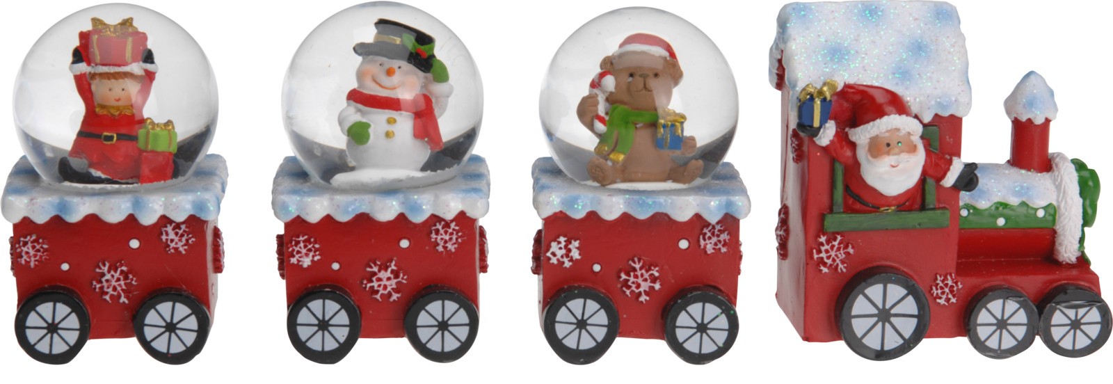 Świąteczna ciuchcia wodna 8 cm dekoracja LED zimowa Boże Narodzenie