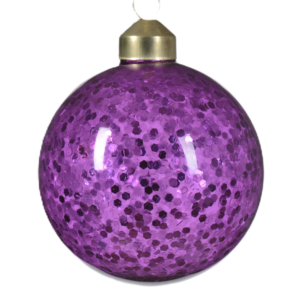 Szklana bombka choinkowa dekorowana 8 cm mix kolor