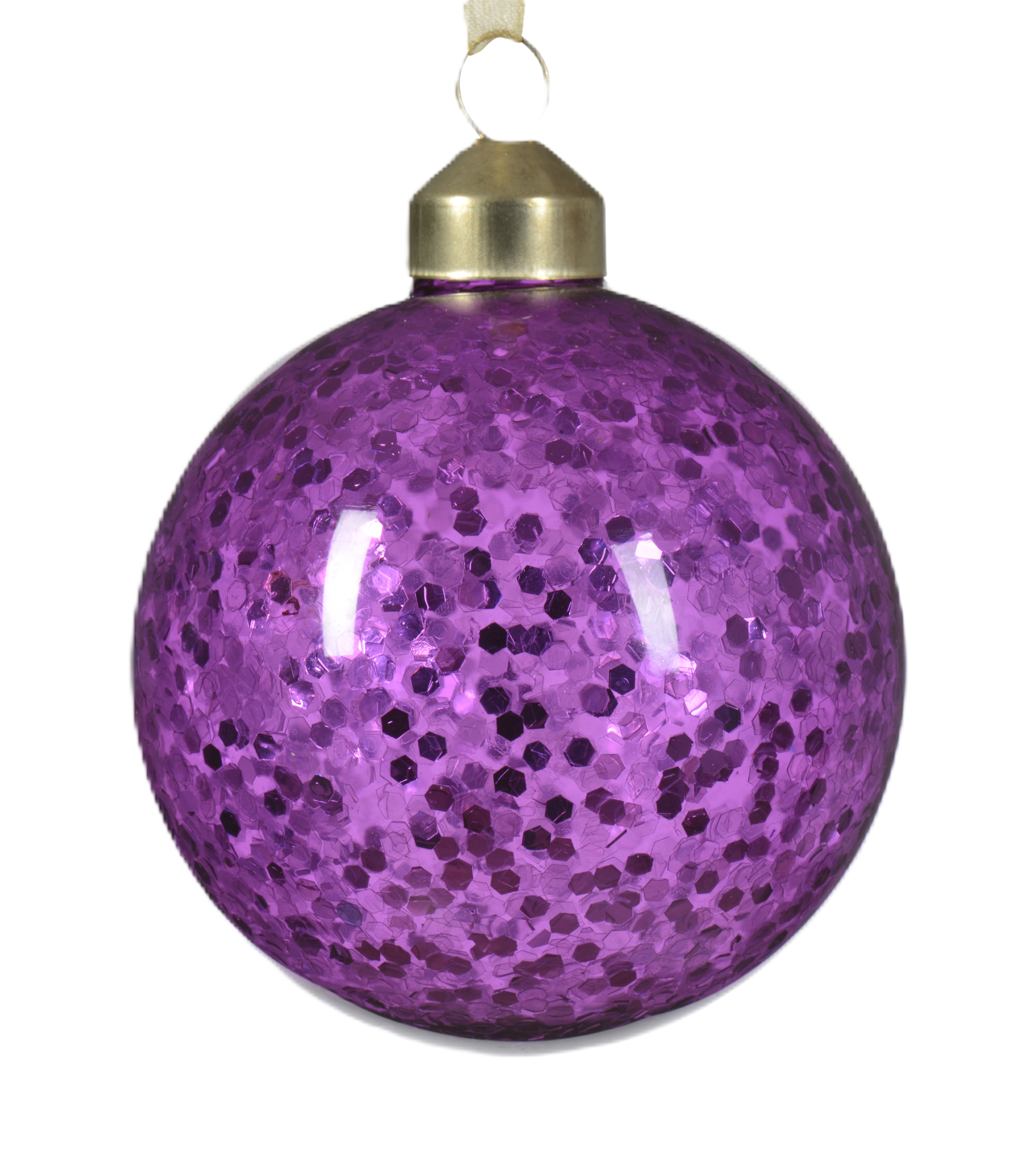 Szklana bombka choinkowa dekorowana 8 cm mix kolor