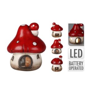 Mały domek muchomor LED – bajkowa dekoracja z magicznym światłem