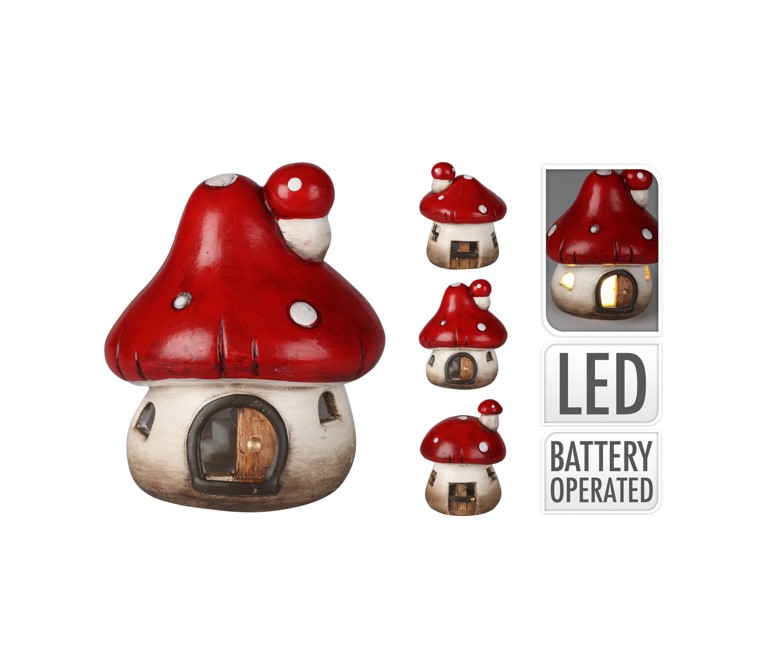 Mały domek muchomor LED – bajkowa dekoracja z magicznym światłem