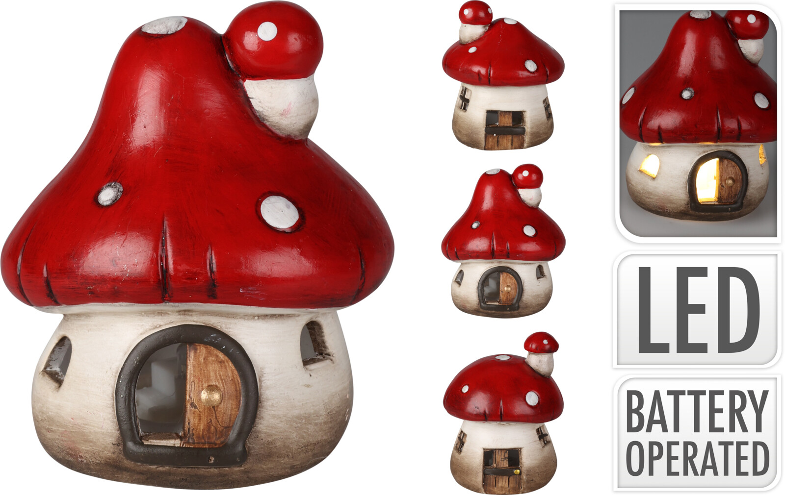 Mały domek muchomor LED – bajkowa dekoracja z magicznym światłem