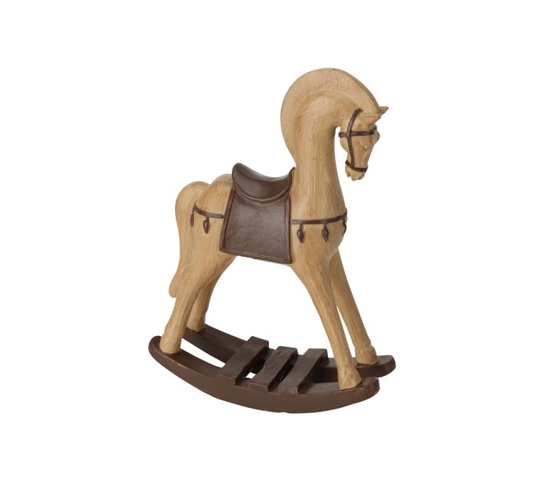 Mały konik na biegunach – klasyczna dekoracja świąteczna i prezentowa