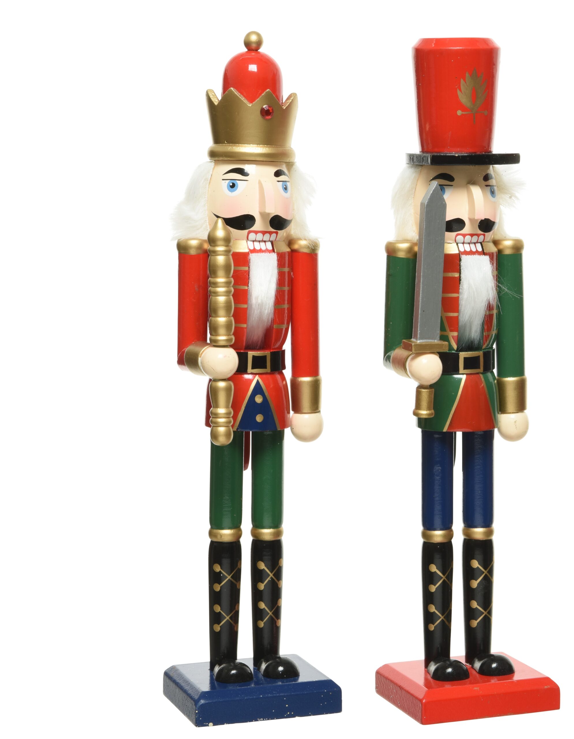 Drewniany Dziadek do Orzechów 38 cm – klasyczna świąteczna dekoracja