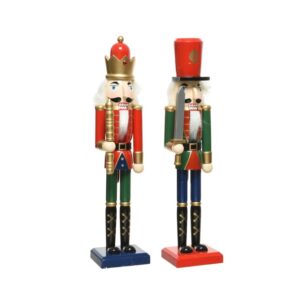 Drewniany Dziadek do Orzechów 38 cm – klasyczna świąteczna dekoracja