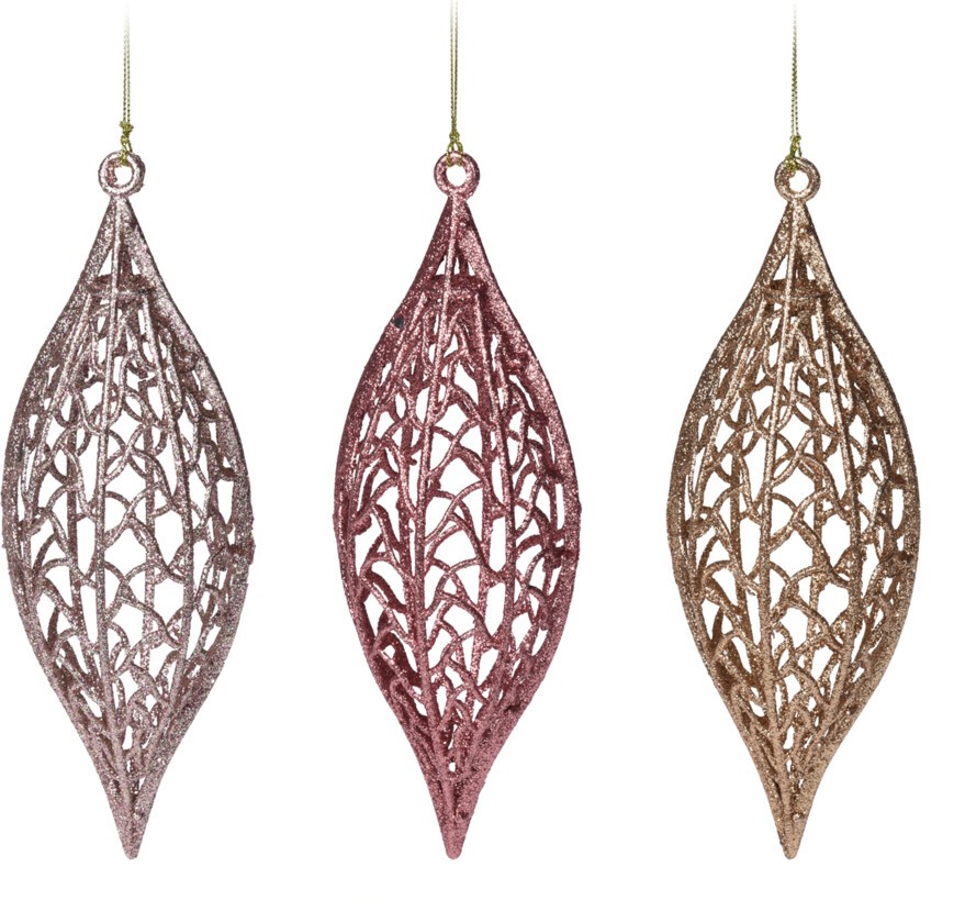 Ażurowa bombka brokatowa 8 cm świąteczna dekoracja