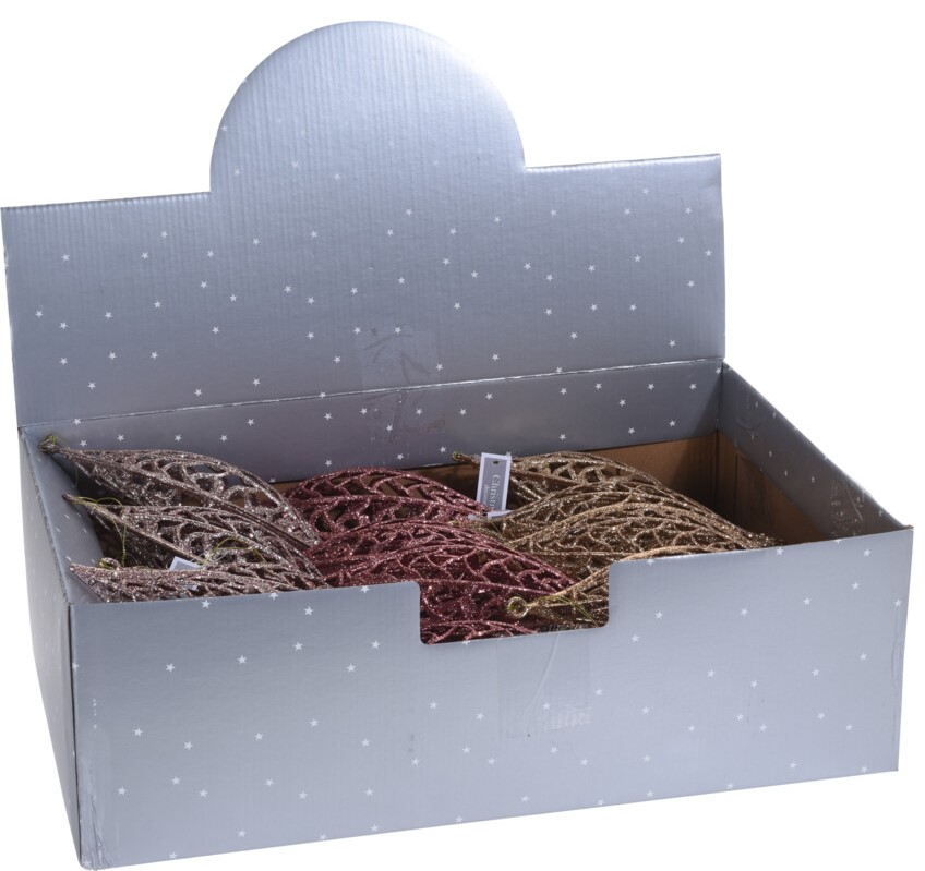 Ażurowa bombka brokatowa 8 cm świąteczna dekoracja