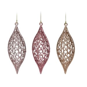 Ażurowa bombka brokatowa 8 cm świąteczna dekoracja