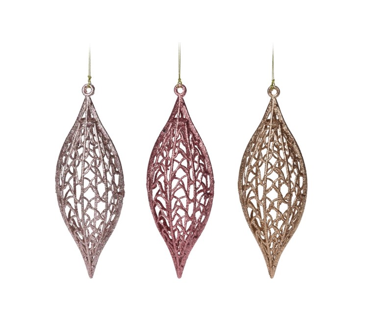 Ażurowa bombka brokatowa 8 cm świąteczna dekoracja