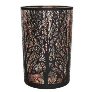 Szklany świecznik czarna matowa mozaika – nowoczesna i elegancka dekoracja