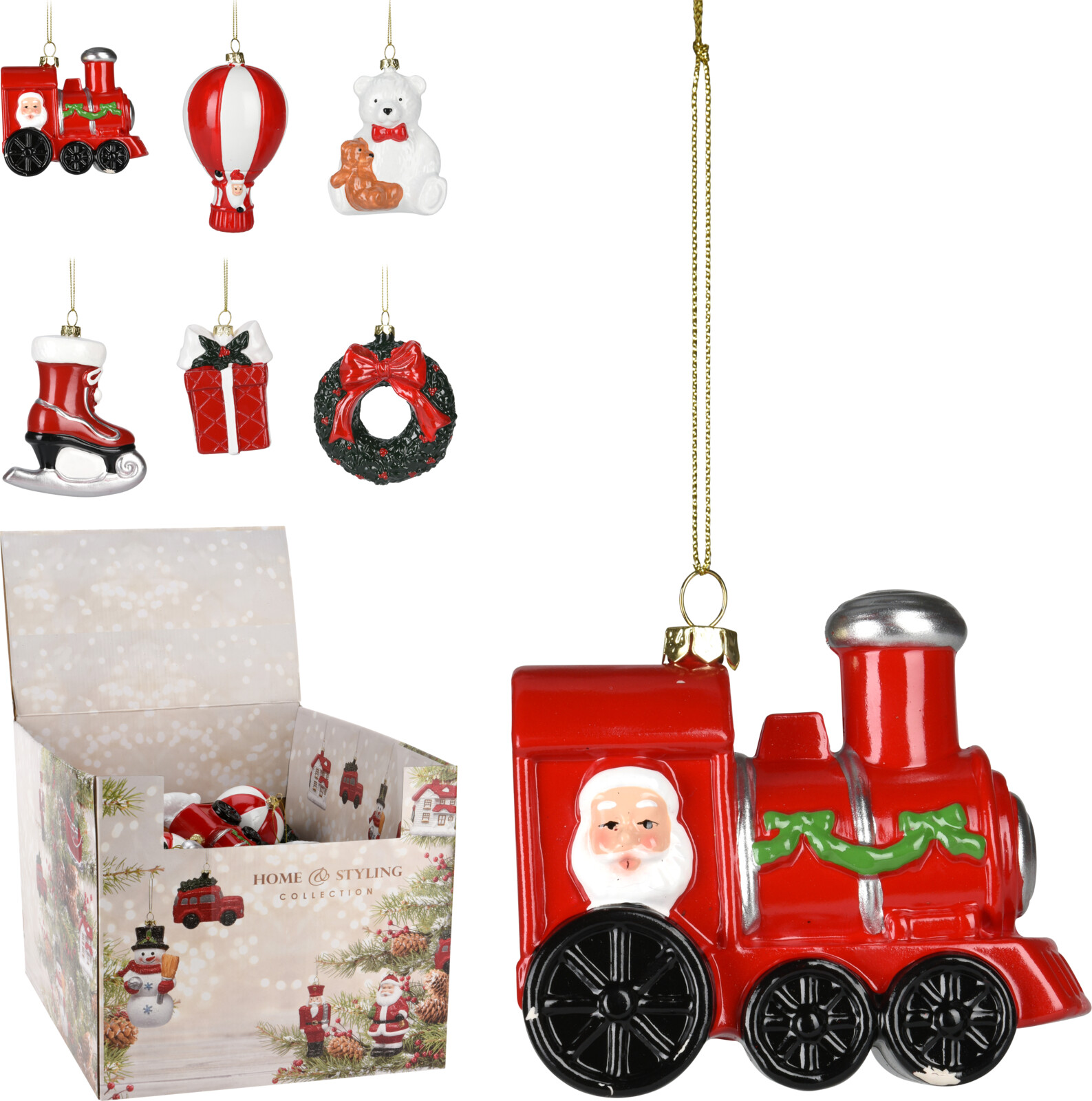 Plastikowa zawieszka na choinkę świąteczna ozdoba mix