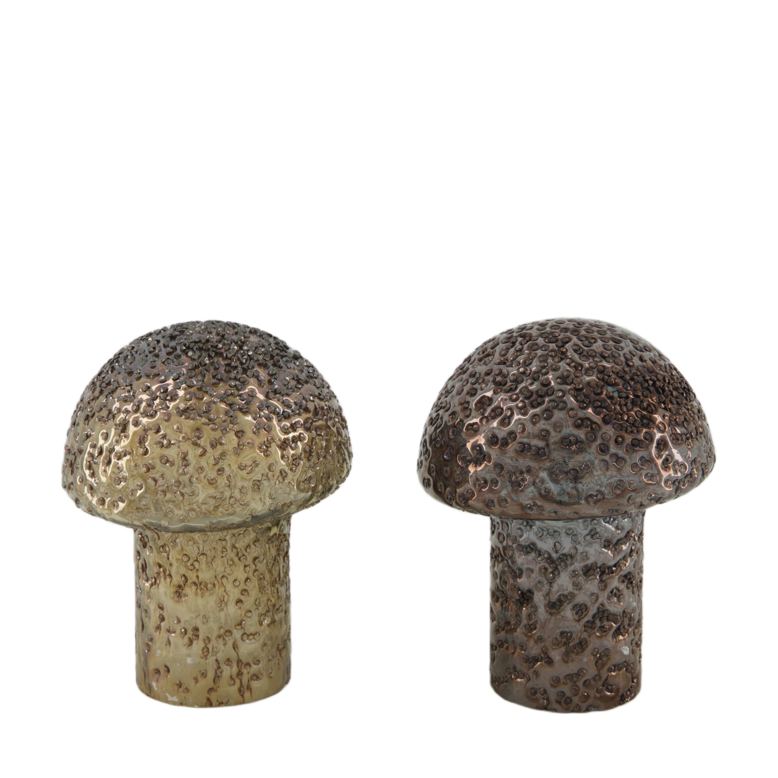 Szklany grzyb dekoracyjny do wnętrz 12 cm