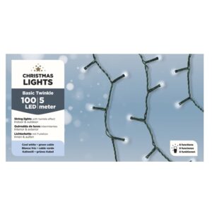 Lampki choinkowe białe światło 100 LED 5 m