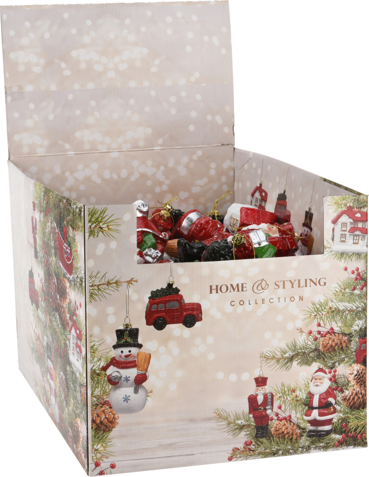 Plastikowa zawieszka na choinkę bożonarodzeniowa dekoracja mix