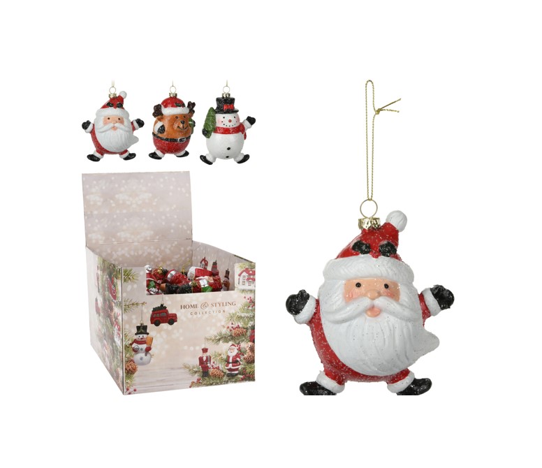 Plastikowa zawieszka na choinkę bożonarodzeniowa dekoracja mix