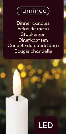 Zestaw 2 świec stołowych LED 24 cm – eleganckie i bezpieczne oświetlenie