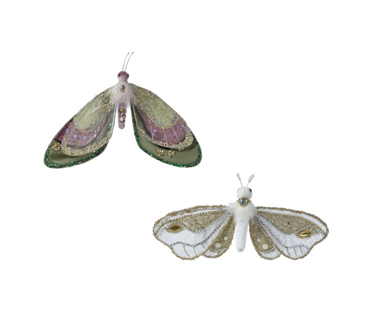 Zawieszka choinkowa motyl dekoracja świąteczna ozdoba na choinkę