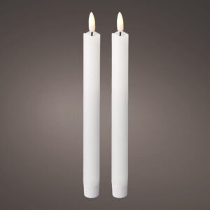 Zestaw 2 świec stołowych LED 24 cm – eleganckie i bezpieczne oświetlenie