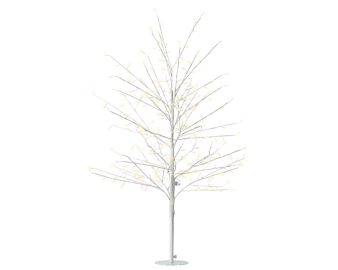 Białe drzewko LED 120 cm – nowoczesna świąteczna dekoracja