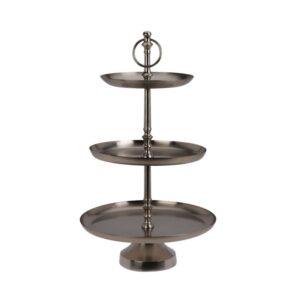 Etażerka srebrna dekoracja stołu 30×50 cm