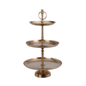 Etażerka złota dekoracja stołu 30×50 cm