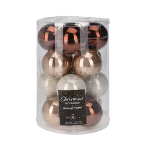 Szklane bombki choinkowe w tubie świąteczne ozdoby 8 cm