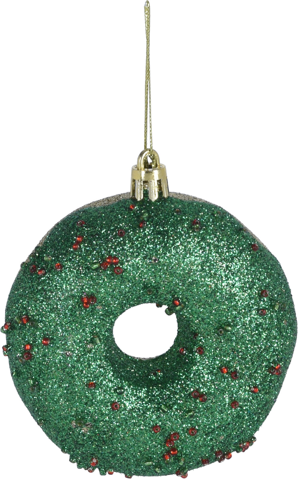 Brokatowa zawieszka donut na choinkę – słodka i zabawna dekoracja