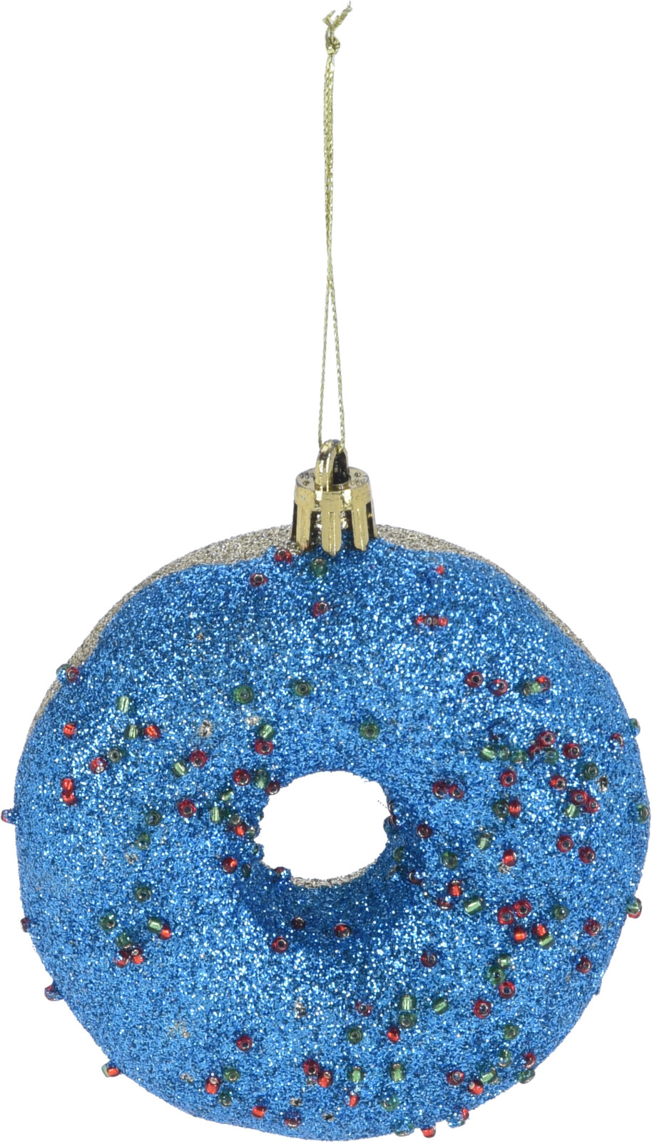 Brokatowa zawieszka donut na choinkę – słodka i zabawna dekoracja