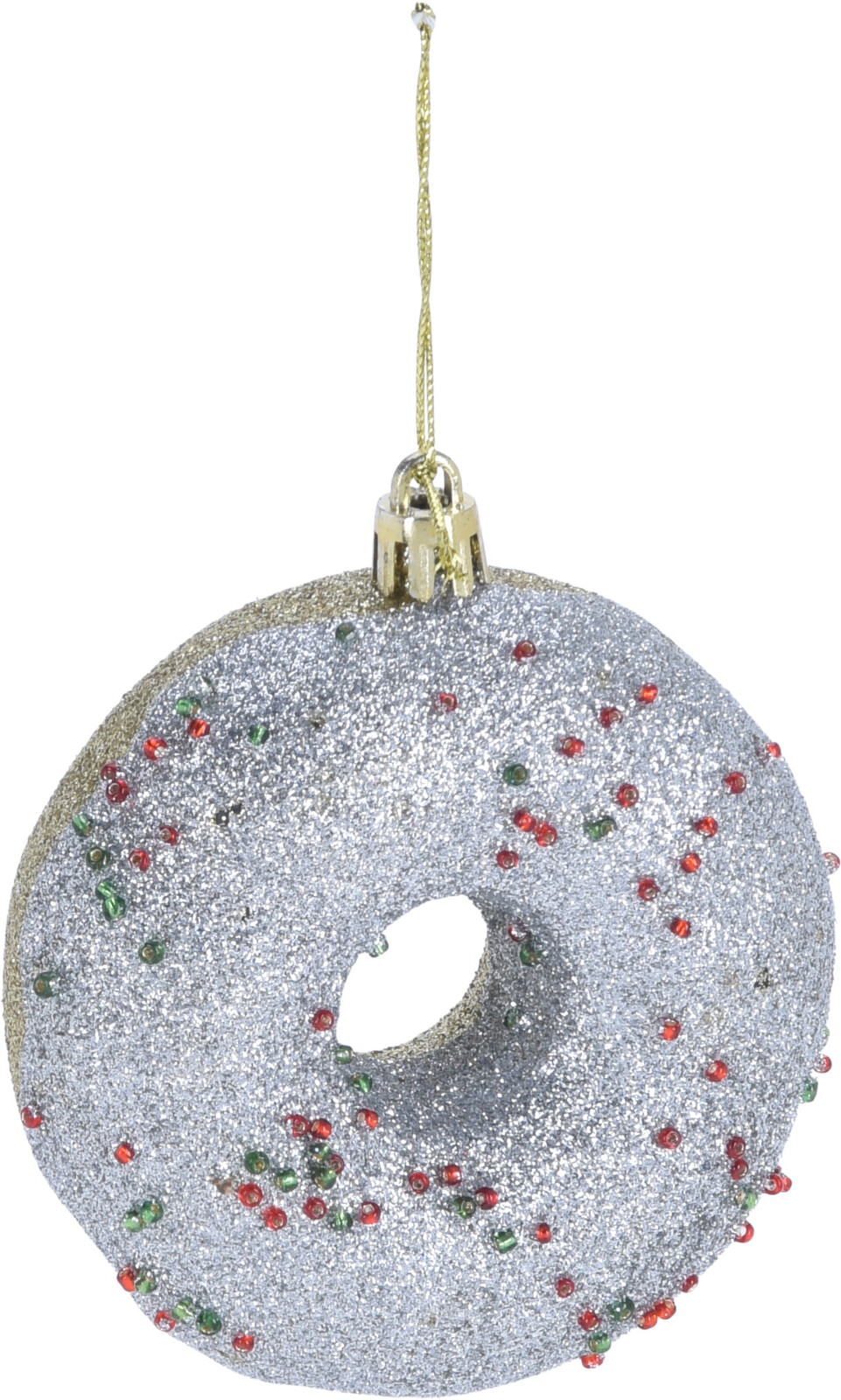Brokatowa zawieszka donut na choinkę – słodka i zabawna dekoracja
