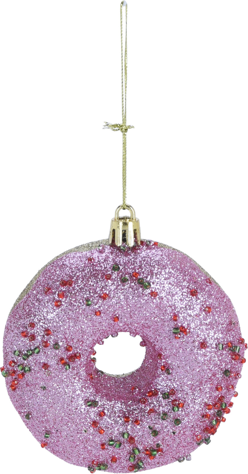 Brokatowa zawieszka donut na choinkę – słodka i zabawna dekoracja