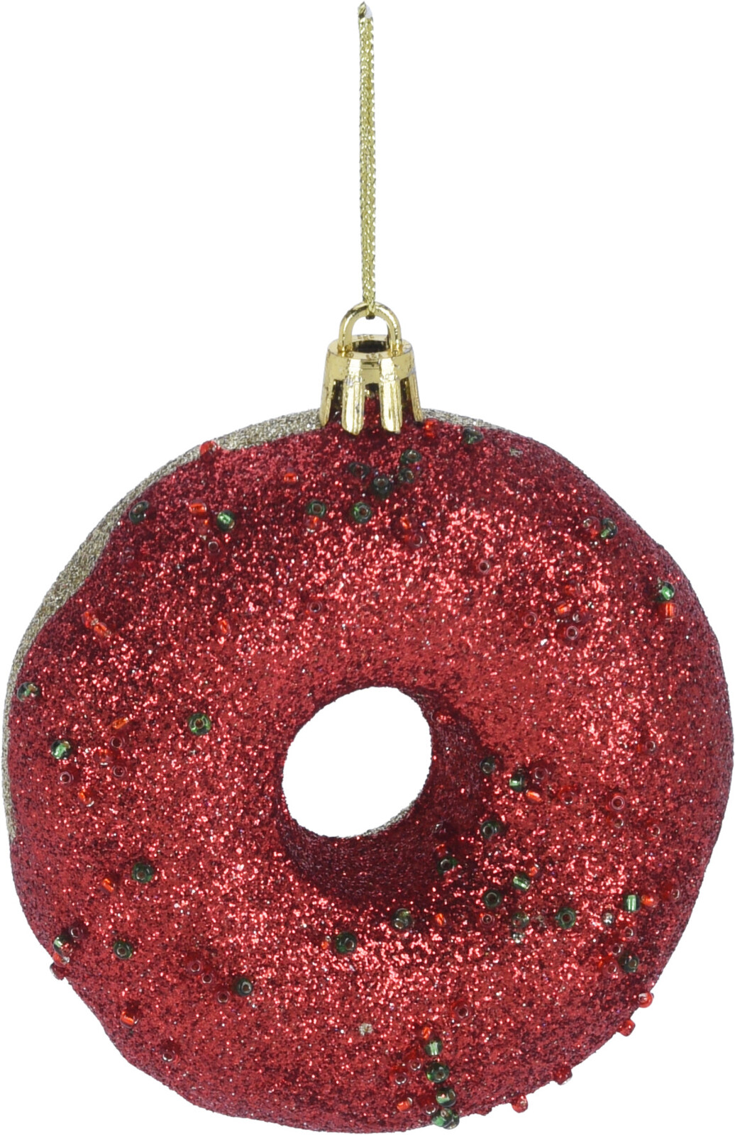 Brokatowa zawieszka donut na choinkę – słodka i zabawna dekoracja